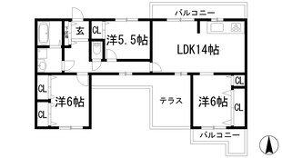 グランドメゾン西宮名塩2番館の物件間取画像